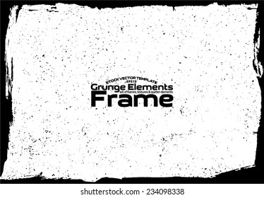 Grunge frame - abstract texture. Stock vector design template - easy to use