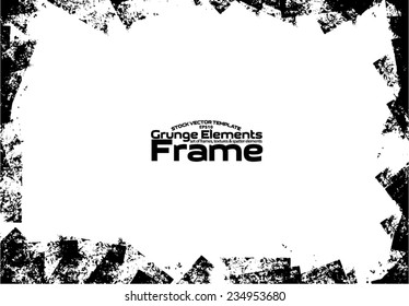 Grunge frame - abstract texture. Stock vector design template - easy to use
