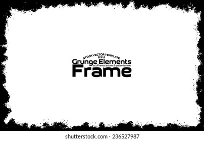 Grunge frame - abstract texture. Stock vector design template - easy to use