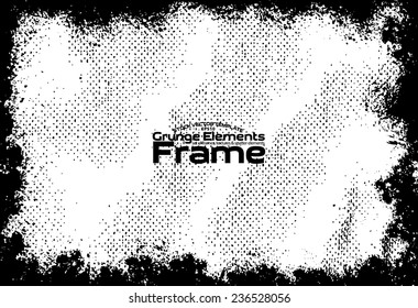 Grunge frame - abstract texture. Stock vector design template - easy to use