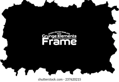 Grunge frame - abstract texture. Stock vector design template - easy to use