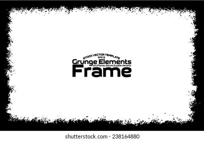 Grunge frame - abstract texture. Stock vector design template - easy to use