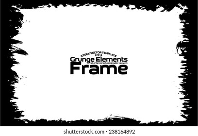 Grunge frame - abstract texture. Stock vector design template - easy to use
