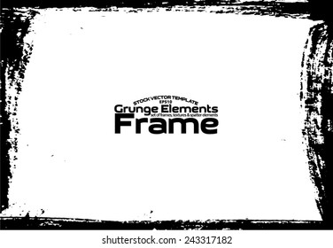 Grunge frame - abstract texture. Stock vector design template - easy to use 