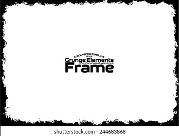 Grunge frame - abstract texture. Stock vector design template - easy to use