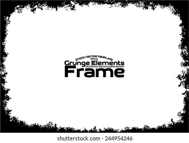 Grunge frame - abstract texture. Stock vector design template - easy to use