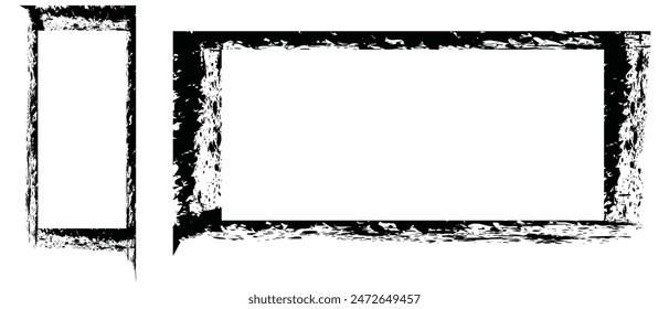 Grunge-Rahmen - abstrakte Textur. Stock Vektorgrafik Design Vorlage. Vektorgrafik grunge schwarzer Rahmen mit weißem Hintergrund für Ihren Text
