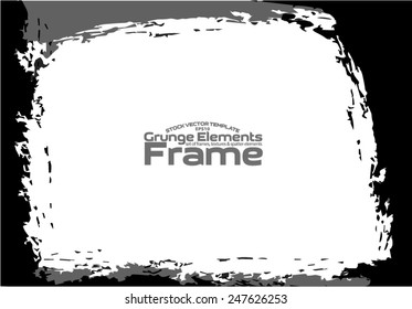 Grunge frame - abstract texture. Stock vector design template - easy to use