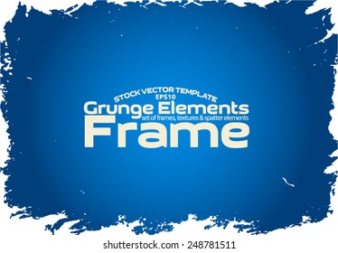 Grunge frame - abstract texture. Stock vector design template - easy to use