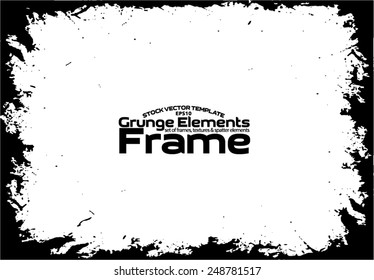 Grunge frame - abstract texture. Stock vector design template - easy to use