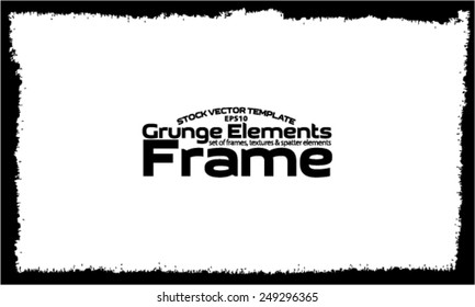 Grunge frame - abstract texture. Stock vector design template - easy to use