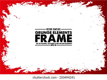 Marco Grunge - textura abstracta. Plantilla de diseño de Vector de stock - fácil de usar 