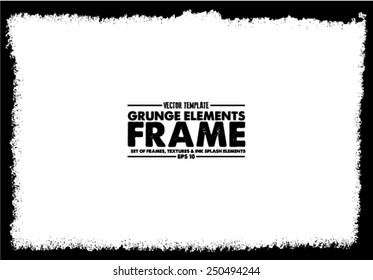 Grunge frame - abstract texture. Stock vector design template - easy to use 
