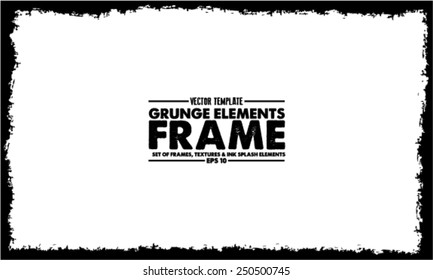 Marco Grunge - textura abstracta. Plantilla de diseño de Vector de stock - fácil de usar