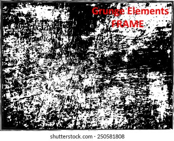 Grunge frame - abstract texture. Stock vector design template - easy to use