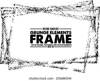 Grunge frame - abstract texture. Stock vector design template - easy to use