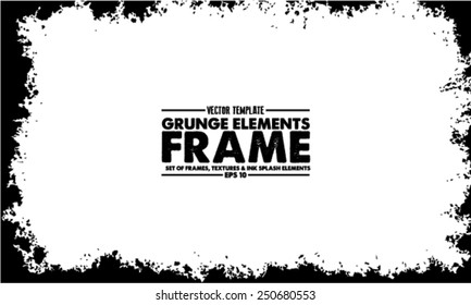 Grunge frame - abstract texture. Stock vector design template - easy to use