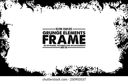 Grunge frame - abstract texture. Stock vector design template - easy to use 