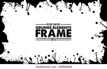 Grunge frame - abstract texture. Stock vector design template - easy to use 