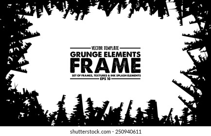 Grunge frame - abstract texture. Stock vector design template - easy to use