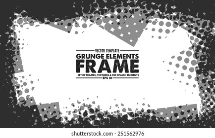 Grunge frame - abstract texture. Stock vector design template - easy to use