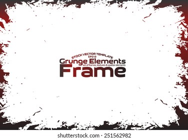 Grunge frame - abstract texture. Stock vector design template - easy to use