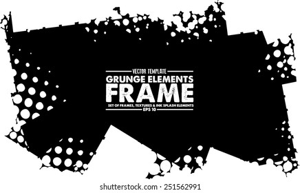 Grunge frame - abstract texture. Stock vector design template - easy to use