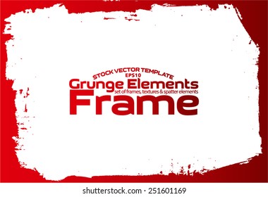 Grunge frame - abstract texture. Stock vector design template - easy to use