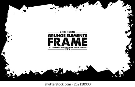 Grunge frame - abstract texture. Stock vector design template - easy to use