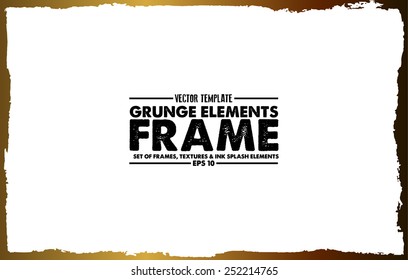 Grunge frame - abstract texture. Stock vector design template - easy to use