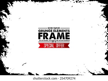 Grunge frame - abstract texture. Stock vector design template - easy to use 