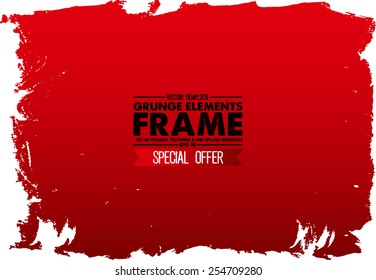 Grunge frame - abstract texture. Stock vector design template - easy to use 