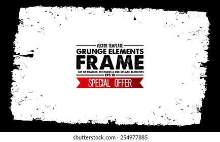 Grunge frame - abstract texture. Stock vector design template - easy to use