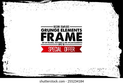 Grunge frame - abstract texture. Stock vector design template - easy to use 
