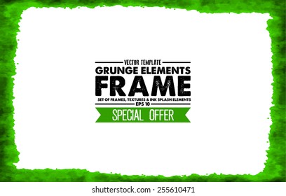 Grunge frame - abstract texture. Stock vector design template - easy to use