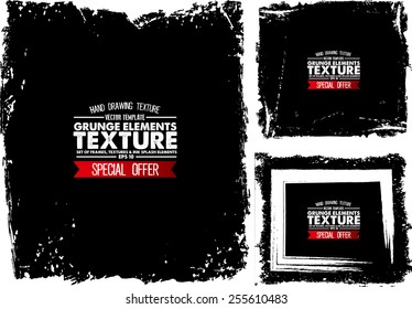 Grunge frame - abstract texture. Stock vector design template - easy to use