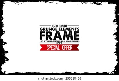 Grunge frame - abstract texture. Stock vector design template - easy to use