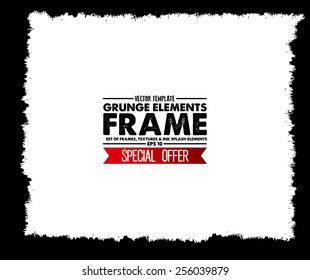 Grunge frame - abstract texture. Stock vector design template - easy to use 