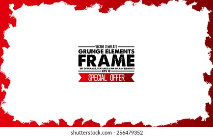 Grunge frame - abstract texture. Stock vector design template - easy to use