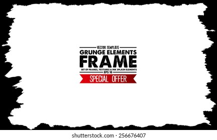 Grunge frame - abstract texture. Stock vector design template - easy to use 