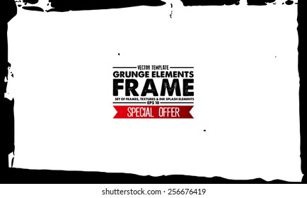 Grunge frame - abstract texture. Stock vector design template - easy to use 