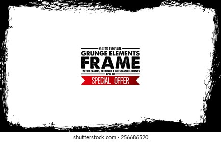 Grunge frame - abstract texture. Stock vector design template - easy to use