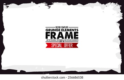 Grunge frame - abstract texture. Stock vector design template - easy to use