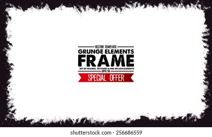 Grunge frame - abstract texture. Stock vector design template - easy to use