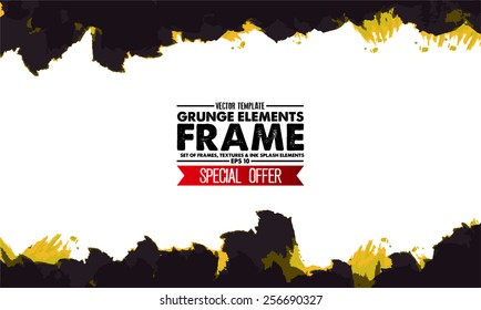 Grunge frame - abstract texture. Stock vector design template - easy to use