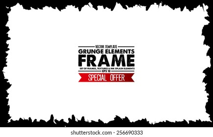 Grunge frame - abstract texture. Stock vector design template - easy to use