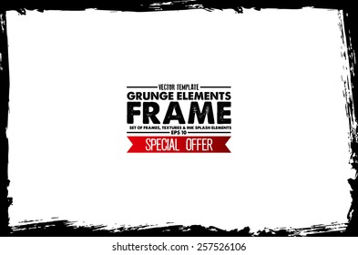 Grunge frame - abstract texture. Stock vector design template - easy to use