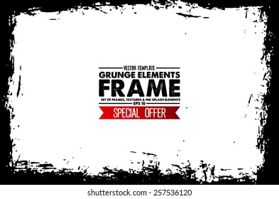 Grunge frame - abstract texture. Stock vector design template - easy to use