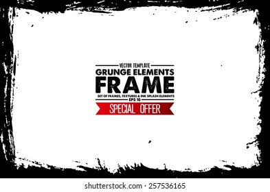 Grunge frame - abstract texture. Stock vector design template - easy to use