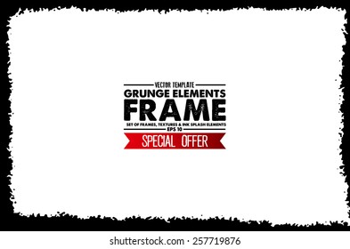 Grunge frame - abstract texture. Stock vector design template - easy to use